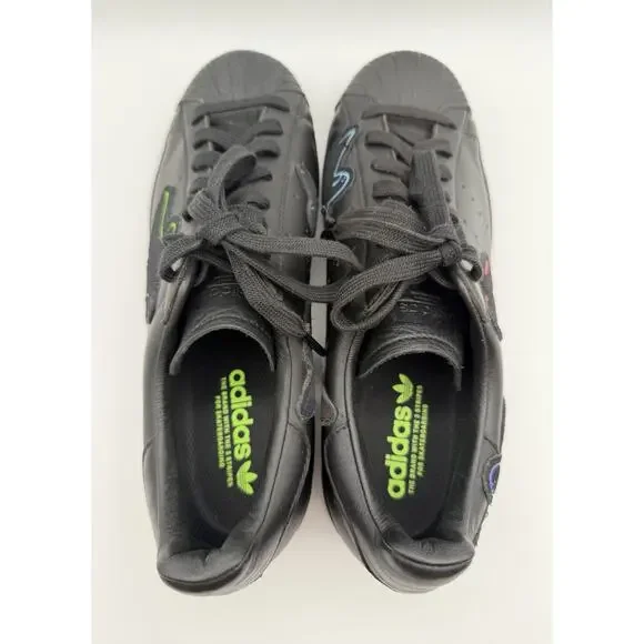 Adidas Mark Gonzales x Superstar ADV Black Shmoo Sneakers Mens Size 10 Shell Toe - Picture 11 of 15